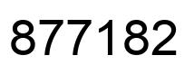 Number 877182 black image