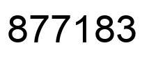 Number 877183 black image