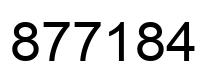 Number 877184 black image