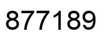Number 877189 black image