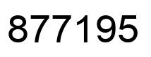 Number 877195 black image