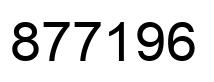 Number 877196 black image