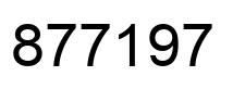 Number 877197 black image