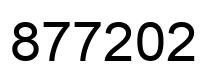 Number 877202 black image