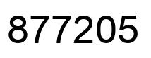 Number 877205 black image
