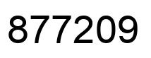 Number 877209 black image