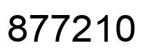 Number 877210 black image