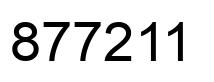 Number 877211 black image