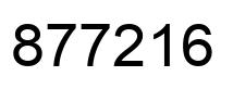 Number 877216 black image