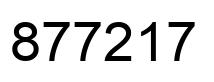 Number 877217 black image