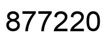 Number 877220 black image