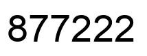Number 877222 black image