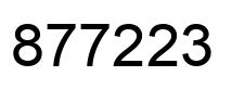 Number 877223 black image