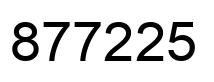 Number 877225 black image