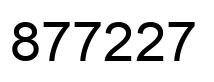 Number 877227 black image