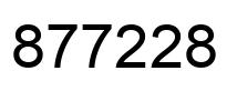 Number 877228 black image