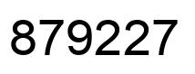 Number 879227 black image