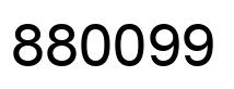 Número 880099 imagen negro