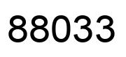 Number 88033 black image