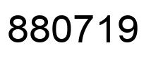 Number 880719 black image