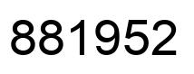 Number 881952 black image