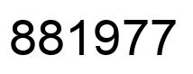 Number 881977 black image