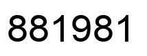 Número 881981 imagen negro
