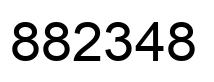 Number 882348 black image