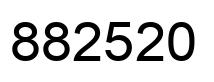 Number 882520 black image