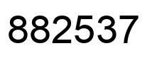 Number 882537 black image