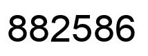 Number 882586 black image