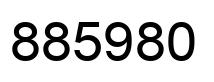 Number 885980 black image