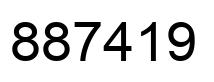 Number 887419 black image