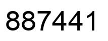 Number 887441 black image