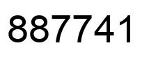 Number 887741 black image