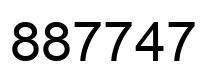 Número 887747 imagen negro