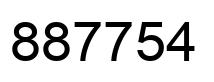 Number 887754 black image