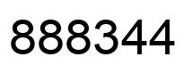 Número 888344 imagen negro