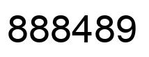 Number 888489 black image