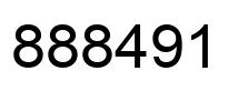 Number 888491 black image