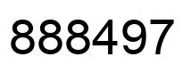 Number 888497 black image