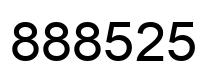 Number 888525 black image