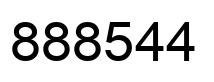 Number 888544 black image