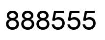 Number 888555 black image