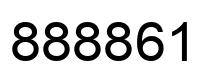 Number 888861 black image