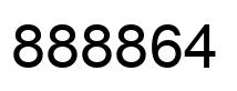 Number 888864 black image