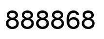 Number 888868 black image