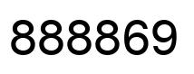 Number 888869 black image