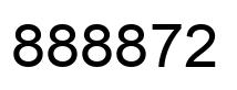 Number 888872 black image