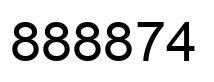 Number 888874 black image